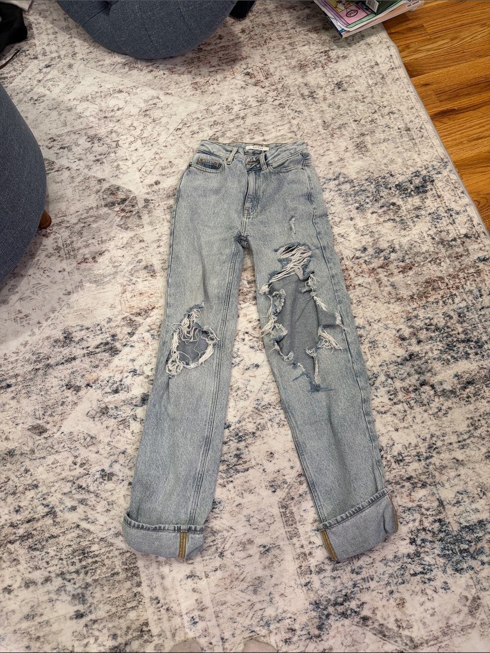 PacSun Light Blue Distressed Boyfriend Jeans